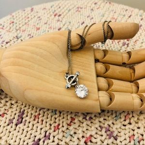 Brand New Juicy Couture silver Solitaire necklace